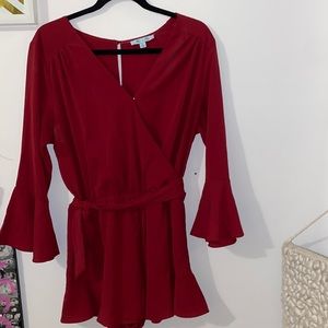 She + Sky Red Romper size large